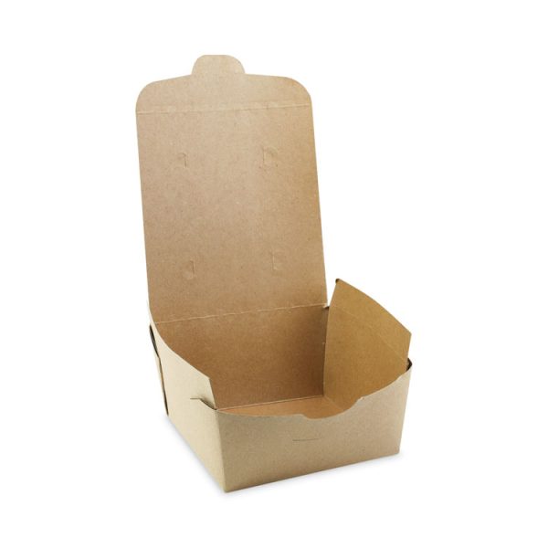 Earthchoice Onebox Paper Box, 37 Oz, 4.5 X 4.5 X 2.5, Kraft, 312/carton - Image 2