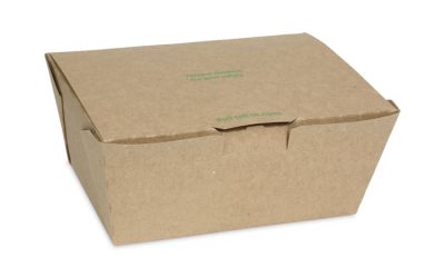EarthChoice Tamper Evident OneBox Paper Box, 6.54 x 4.5 x 3.25, Kraft, 160/Carton