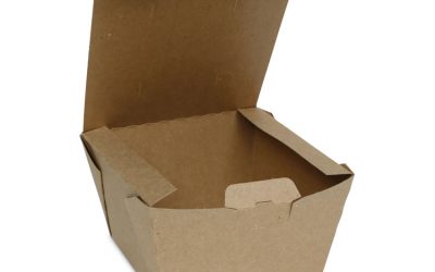 EarthChoice Tamper Evident OneBox Paper Box, 4.5 x 4.5 x 3.25, Kraft, 200/Carton