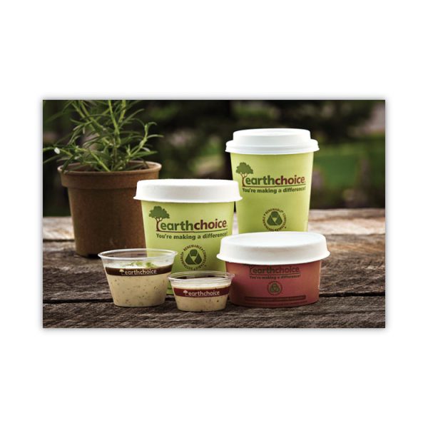 EarthChoice Compostable Soup Cup Large, 16 oz, 3.63" Diameter x 3.88"h, Green, Paper, 500/Carton - Image 8