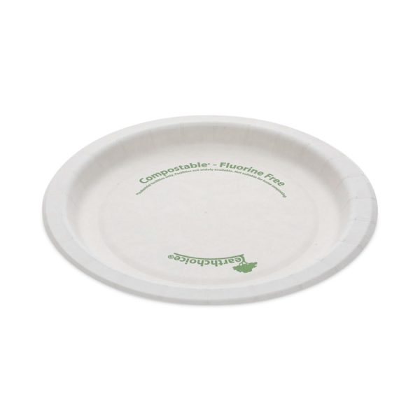 Earthchoice Pressware Compostable Dinnerware, Plate, 6" Dia, White, 750/carton - Image 2