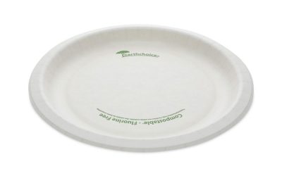 Earthchoice Pressware Compostable Dinnerware, Plate, 9″ Dia, White, 450/carton