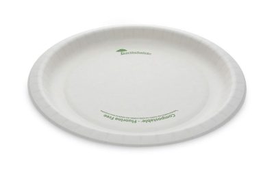 Earthchoice Pressware Compostable Dinnerware, Plate, 10″ Dia, White, 300/carton