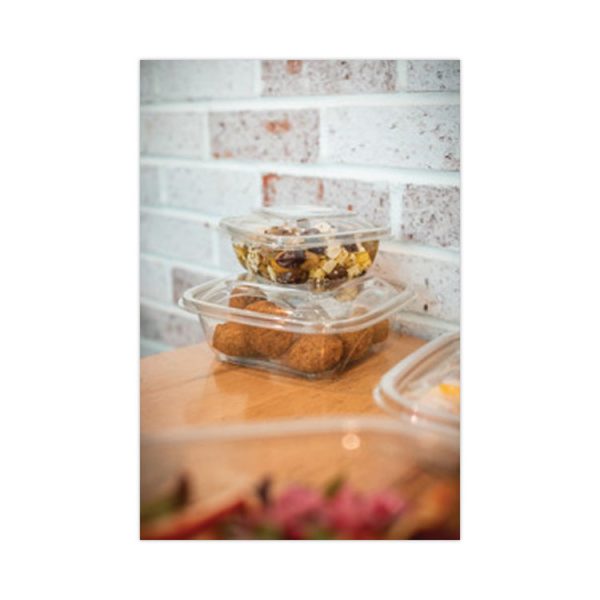 EarthChoice Square Recycled Bowl, 16 oz, 5 x 5 x 1.75, Clear, Plastic, 504/Carton - Image 5