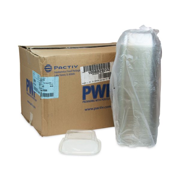 EarthChoice Square Recycled Bowl, 32 oz, 7 x 7 x 2, Clear, Plastic, 300/Carton - Image 4