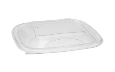 EarthChoice Recycled PET Container Lid, For 24-32 oz Container Bases, 7.38 x 7.38 x 0.82, Clear, Plastic, 300/Carton