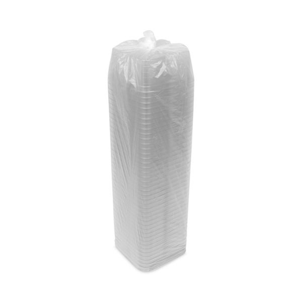 EarthChoice Square Recycled Bowl,4-Compartment, 32 oz, 6.13 x 6.13 x 2.61, Clear, Plastic, 360/Carton - Image 3