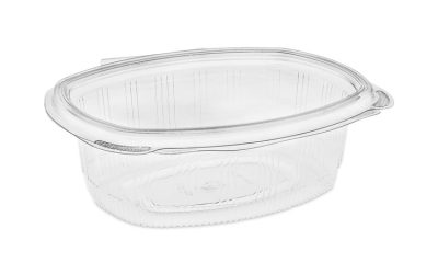 EarthChoice Recycled PET Hinged Container, 24 oz, 7.38 x 5.88 x 2.38, Clear, Plastic, 280/Carton