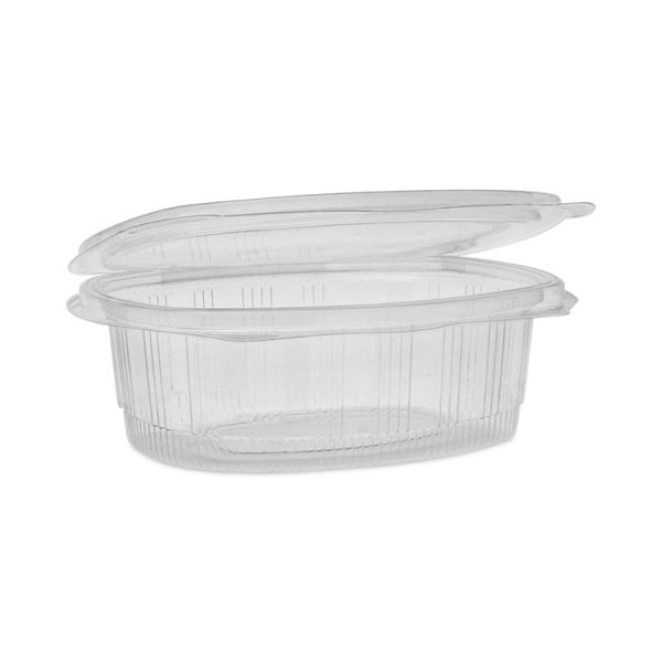 EarthChoice Recycled PET Hinged Container, 24 oz, 7.38 x 5.88 x 2.38, Clear, Plastic, 280/Carton - Image 2