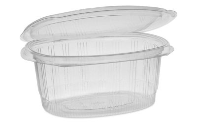 EarthChoice Recycled PET Hinged Container, 32 oz, 7.31 x 5.88 x 3.25, Clear, Plastic, 280/Carton
