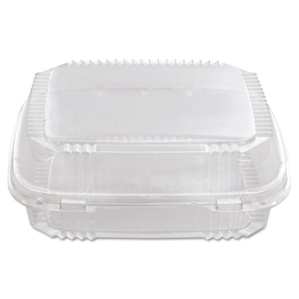 ClearView SmartLock Hinged Lid Container, 49 oz, 8.2 x 8.34 x 2.91, Clear, Plastic, 200/Carton - Image 3