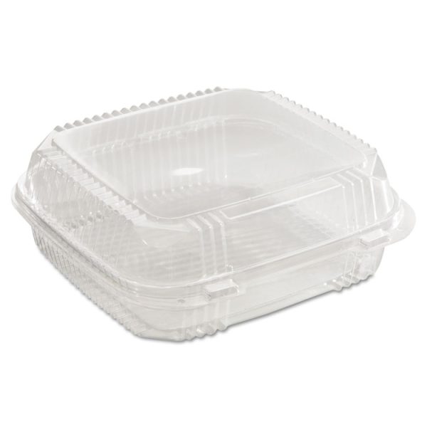 ClearView SmartLock Hinged Lid Container, 49 oz, 8.2 x 8.34 x 2.91, Clear, Plastic, 200/Carton - Image 2