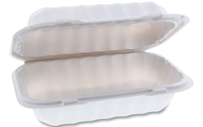 EarthChoice SmartLock Microwavable MFPP Hinged Lid Container, 9 x 6 x 3, White, Plastic, 270/Carton