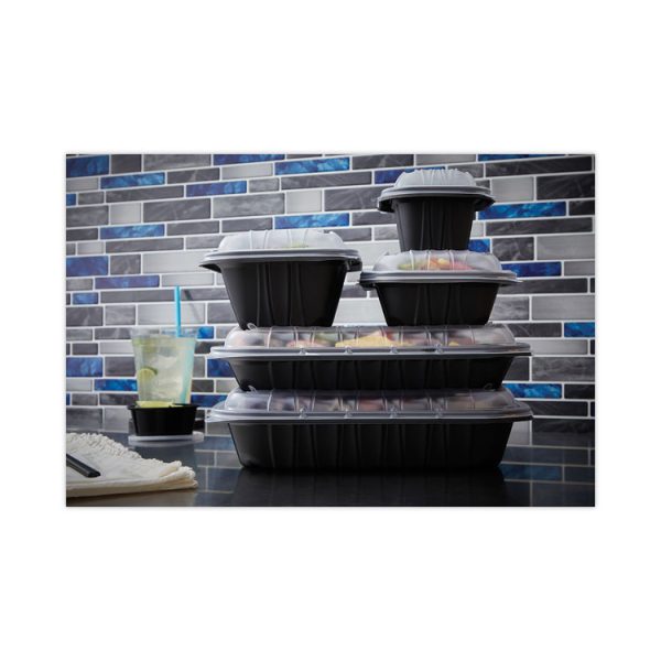 EarthChoice Entree2Go Takeout Container, 64 oz, 11.75 x 8.75 x 2.13, Black, Plastic, 200/Carton - Image 5