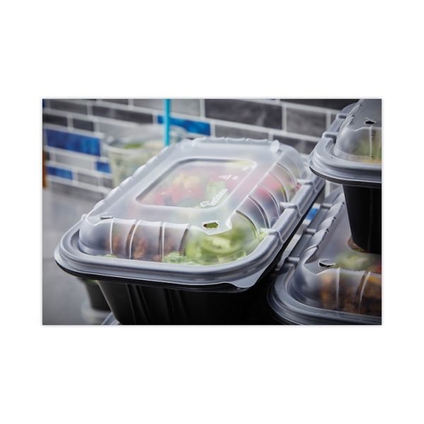 EarthChoice Entree2Go Takeout Container, 64 oz, 11.75 x 8.75 x 2.13, Black, Plastic, 200/Carton - Image 4