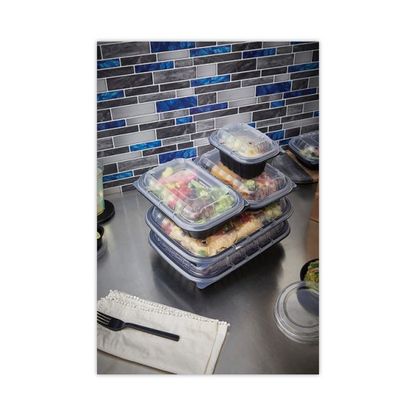 EarthChoice Entree2Go Takeout Container, 12 oz, 5.65 x 4.25 x 2.57, Black, Plastic, 600/Carton - Image 5