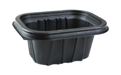 EarthChoice Entree2Go Takeout Container, 12 oz, 5.65 x 4.25 x 2.57, Black, Plastic, 600/Carton