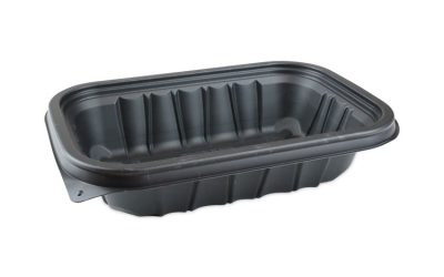 EarthChoice Entree2Go Takeout Container, 24 oz, 8.66 x 5.75 x 1.97, Black, Plastic, 300/Carton