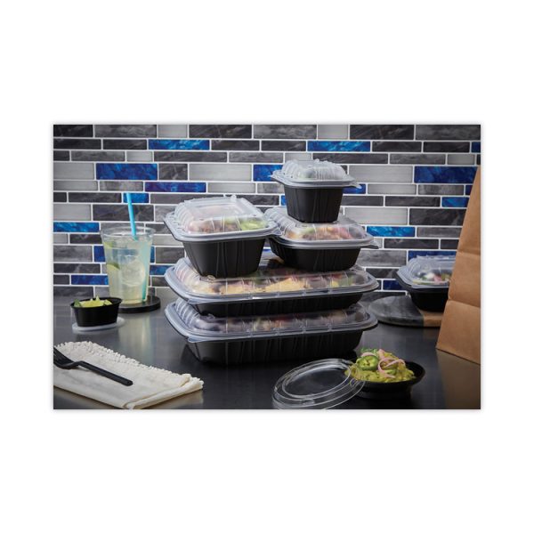 EarthChoice Entree2Go Takeout Container Vented Lid, 5.65 x 4.25 x 0.93, Clear, Plastic, 600/Carton - Image 2