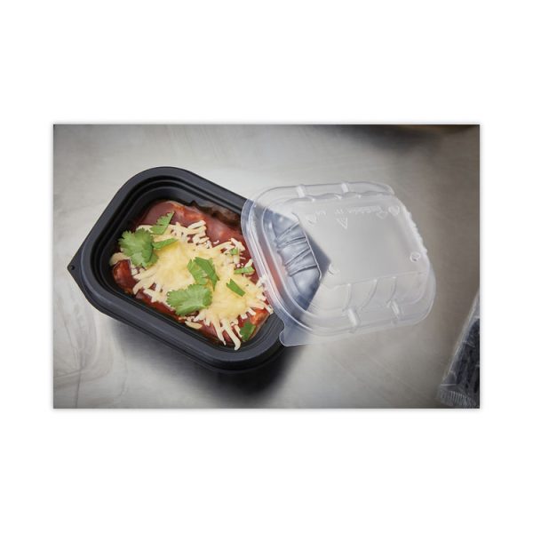 EarthChoice Entree2Go Takeout Container Vented Lid, 5.65 x 4.25 x 0.93, Clear, Plastic, 600/Carton - Image 3