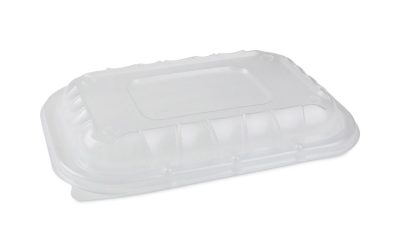 EarthChoice Entree2Go Takeout Container Vented Lid, 8.67 x 5.75 x 0.98, Clear, Plastic, 300/Carton
