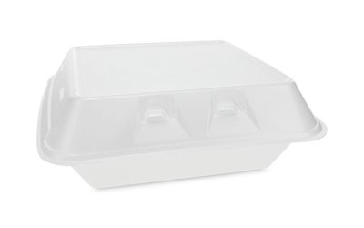 SmartLock Vented Foam Hinged Lid Container, 3-Compartment, 9 x 9.25 x 3.25, White, 150/Carton