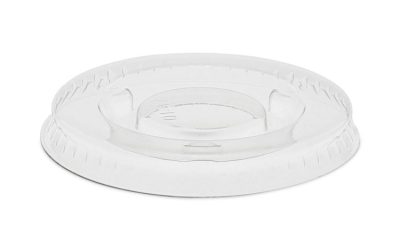 Plastic Portion Cup Lid, Fits 0.5 oz to 1 oz Cups, Clear, 100/Sleeve, 25 Sleeves/Carton