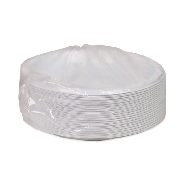 Meadoware Impact Plastic Dinnerware, Plate, 8.88" dia, White, 400/Carton - Image 3