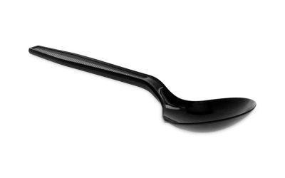 Meadoware Cutlery, Soup Spoon, Medium Heavy Weight, Black, 1,000/Carton