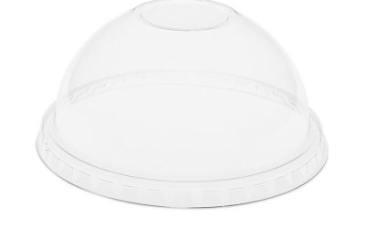 EarthChoice Strawless RPET Lid, Dome Lid, Clear, Fits 12 oz to 24 oz “B” Cups, Clear, 1,020/Carton