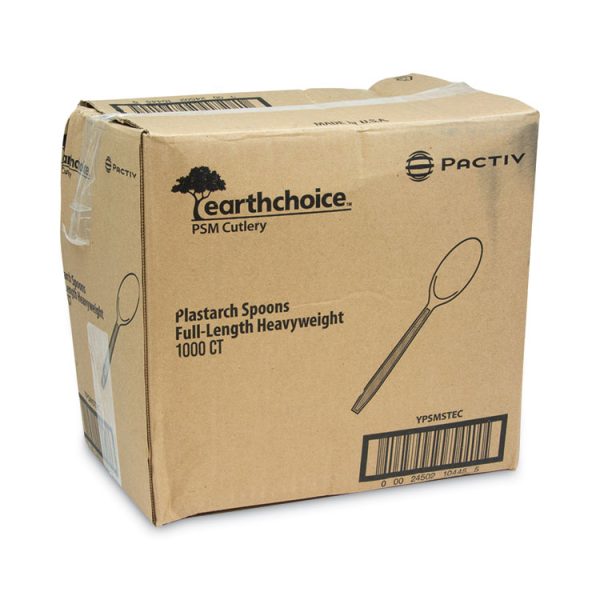 EarthChoice PSM Cutlery, Heavyweight, Spoon, 5.88", Tan, 1,000/Carton - Image 2