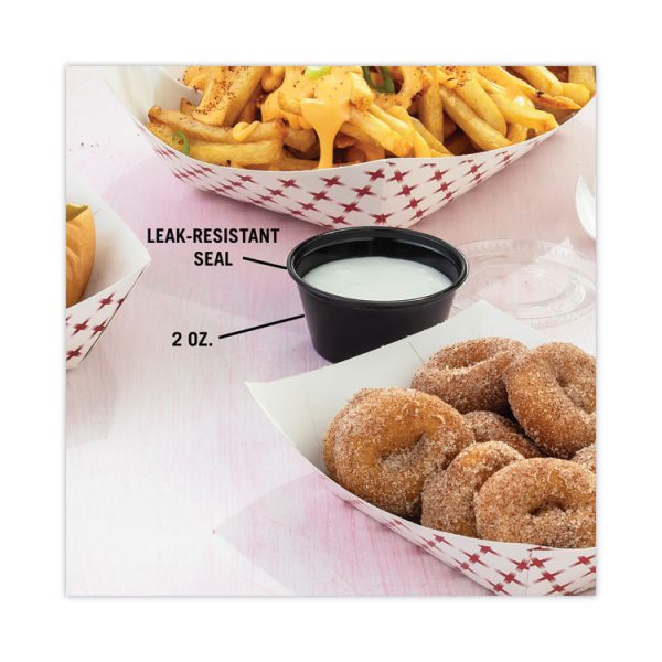 Plastic Portion Cup, 2 oz, Black, 200/Bag, 12 Bags/Carton - Image 7