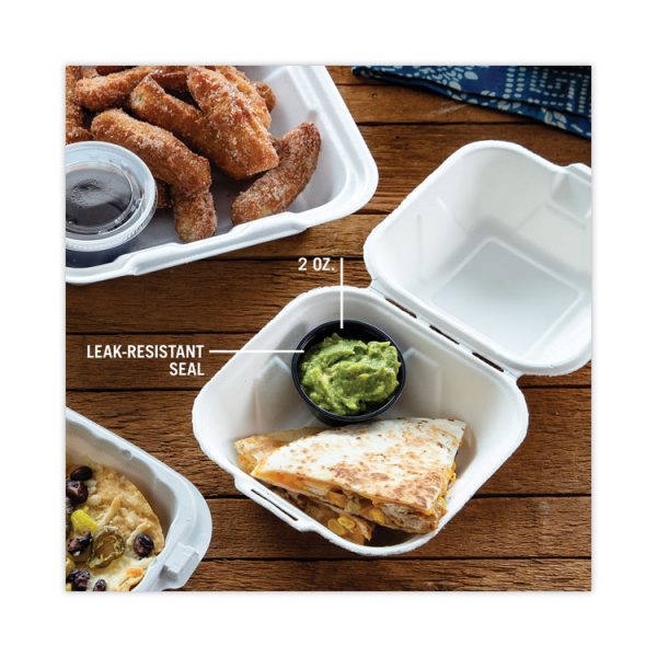 Plastic Portion Cup, 2 oz, Black, 200/Bag, 12 Bags/Carton - Image 8