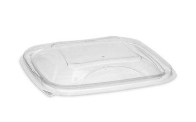 EarthChoice Recycled PET Container Lid, For 8/12/16 oz Container Bases, 5.5 x 5.5 x 0.38, Clear, Plastic, 504/Carton