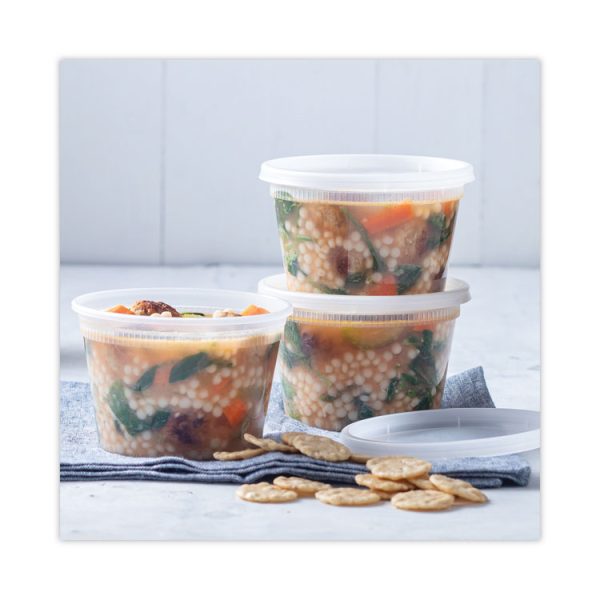 Newspring DELItainer Microwavable Container, 16 oz, 2 x 2 x 2, Clear, Plastic, 240/Carton - Image 5