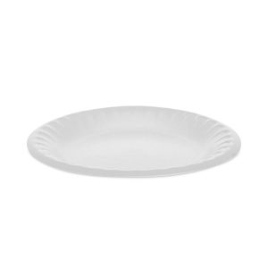 Placesetter Satin Non-Laminated Foam Dinnerware, Plate, 6" dia, White, 1,000/Carton