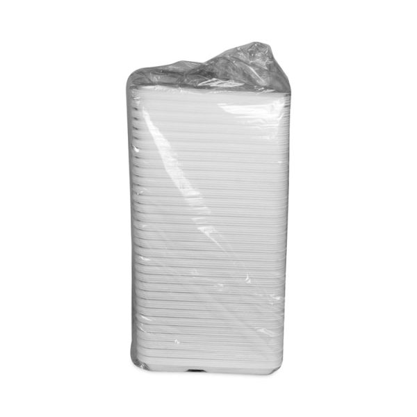 Foam School Trays, 5-Compartment, 8.25 x 10.5 x 1,  White, 500/Carton - Image 3