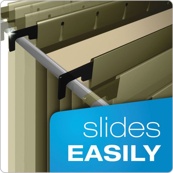 SureHook Hanging Pocket File, Letter Size, 1/5-Cut Tabs, Standard Green, 4/Pack - Image 4
