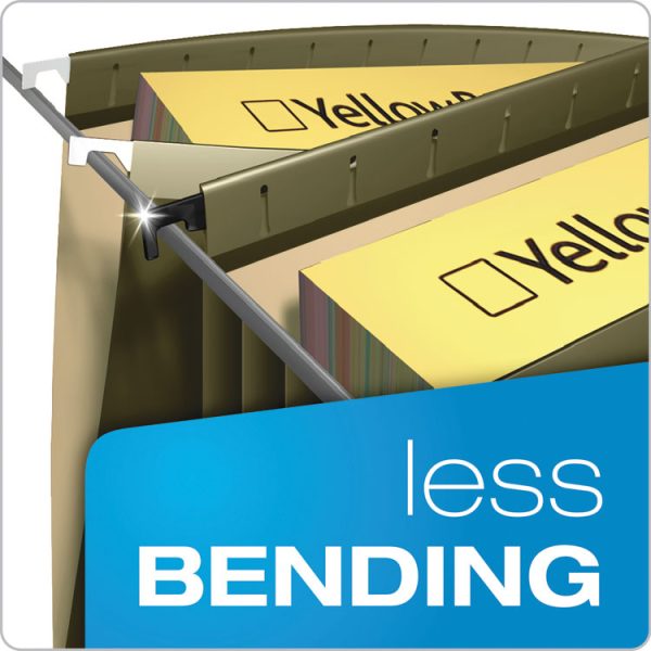 SureHook Hanging Pocket File, Letter Size, 1/5-Cut Tabs, Standard Green, 4/Pack - Image 5