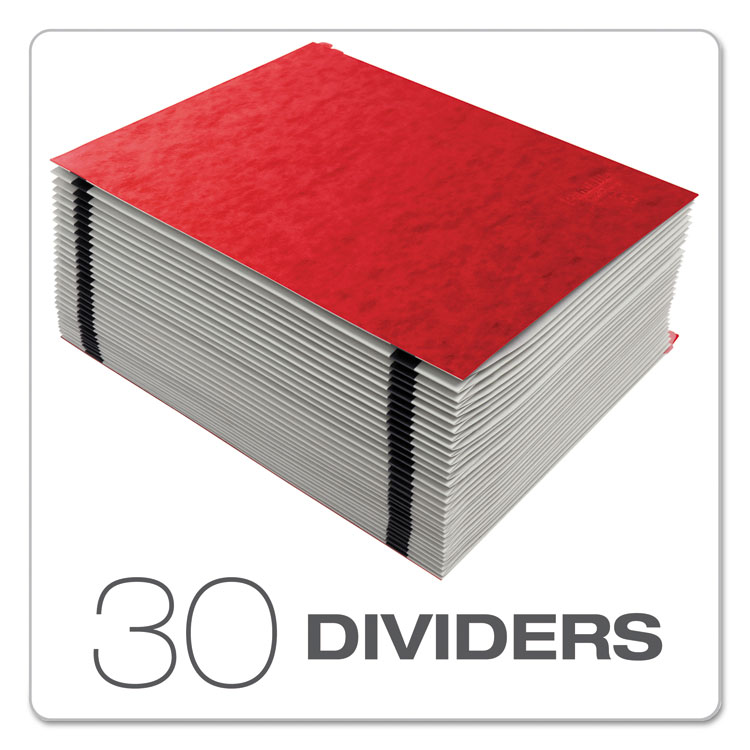 Expanding Desk File, 31 Dividers, Date Index, Letter Size, Red Cover - Image 3