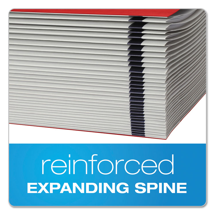 Expanding Desk File, 31 Dividers, Date Index, Letter Size, Red Cover - Image 6