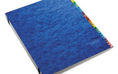 Expanding Desk File, 23 Dividers, Alpha Index, Letter Size, Blue Cover