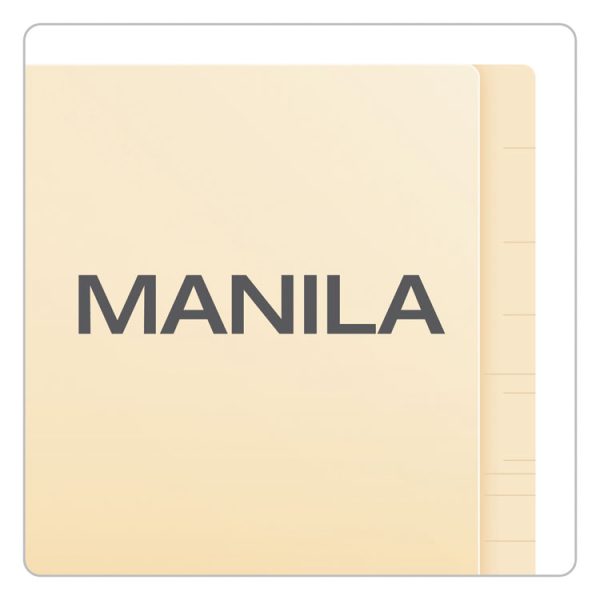 Manila Laminated Spine Shelf File Folders, Straight Tabs, Letter Size, Manila, 100/Box - Image 5