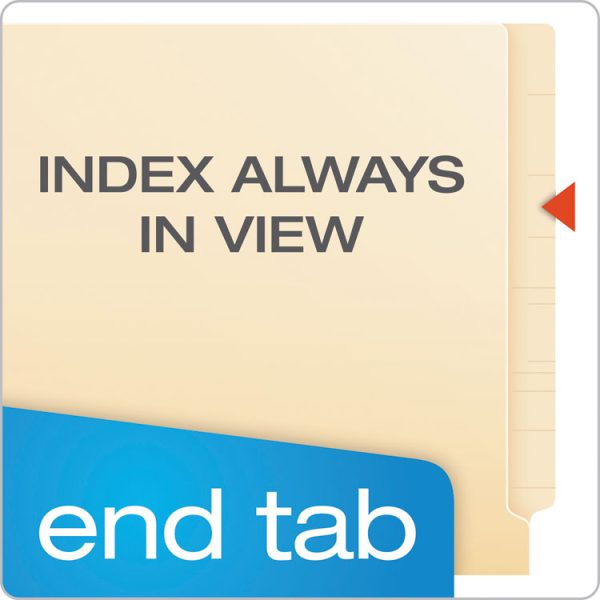 Manila Laminated End Tab Fastener Folders, 11-pt Manila, 0.75" Expansion, 1 Fastener, Letter Size, Manila Exterior, 50/Box - Image 2