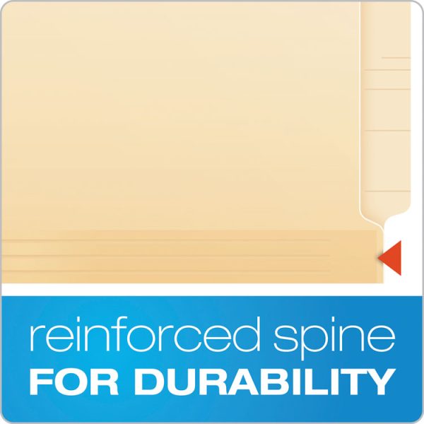 Manila Laminated End Tab Fastener Folders, 11-pt Manila, 0.75" Expansion, 2 Fasteners, Letter Size, Manila Exterior, 50/Box - Image 4