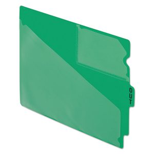 Colored Poly Out Guides With Center Tab, 1/3-Cut End Tab, Out, 8.5 X 11, Green, 50/box