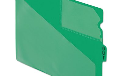 Colored Poly Out Guides With Center Tab, 1/3-Cut End Tab, Out, 8.5 X 11, Green, 50/box