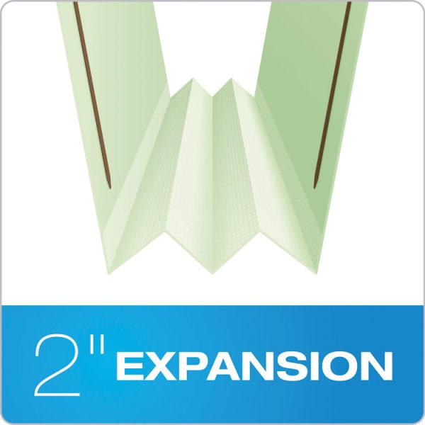 Heavy-Duty Pressboard Folders with Embossed Fasteners, 1/3-Cut Tabs, 2" Expansion, 2 Fasteners, Letter Size, Green, 25/Box - Image 4
