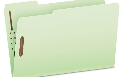 Heavy-Duty Pressboard Folders with Embossed Fasteners, 1/3-Cut Tabs, 2″ Expansion, 2 Fasteners, Legal Size, Green, 25/Box