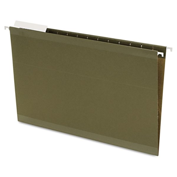Reinforced Hanging File Folders, Legal Size, Straight Tabs, Standard Green, 25/Box - Image 2